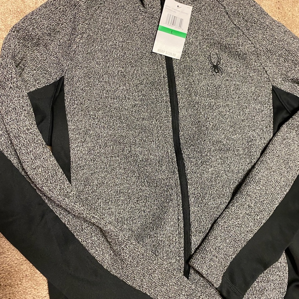Spyder Men's Stellar Jacket Sherpa Lined Bonded Fleece NWT SIZE LARGE